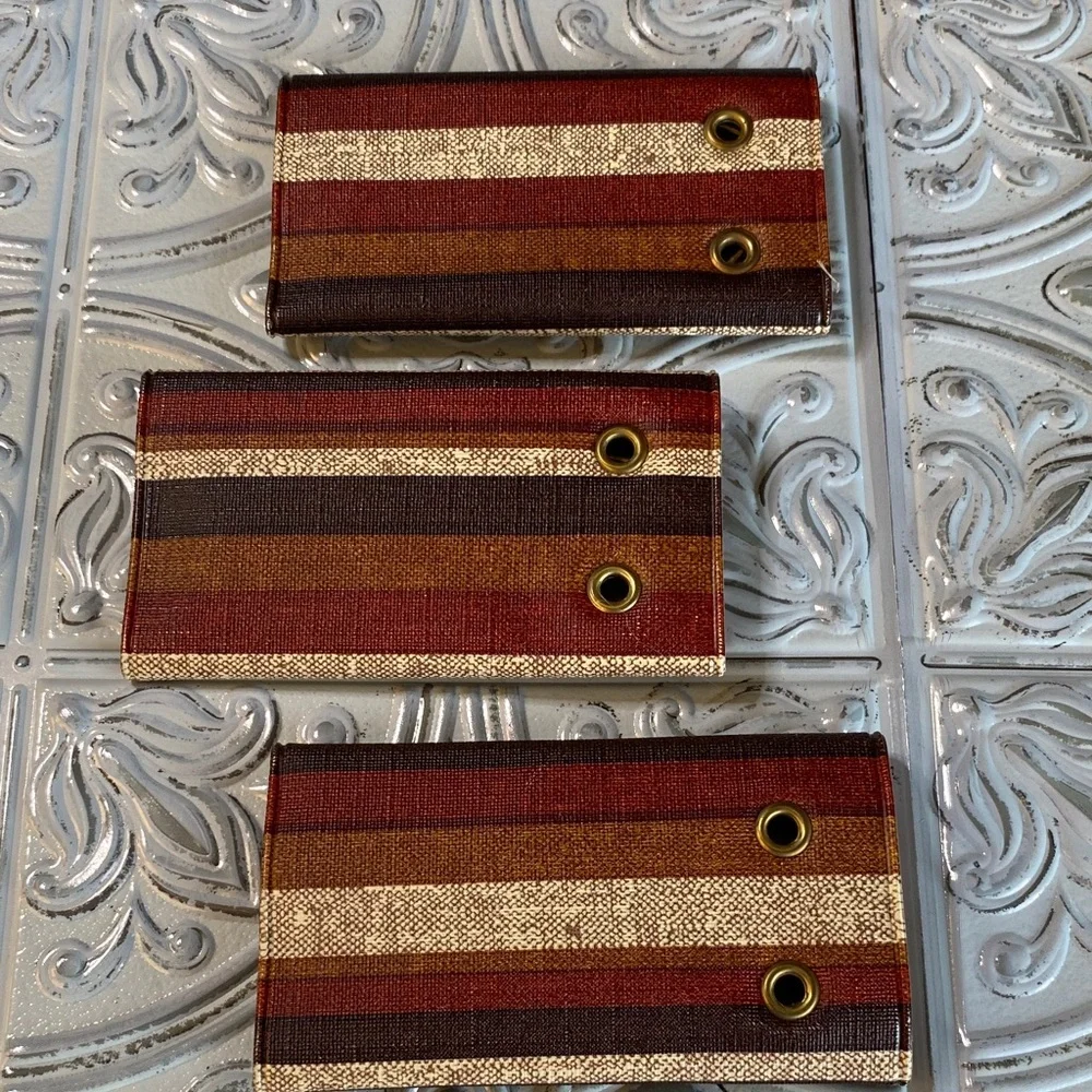 Vintage Striped Card Holders from Stedron GMC Set of 3